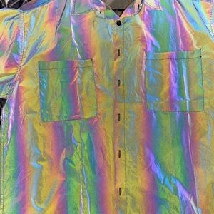 Retro Reflective button down shirt